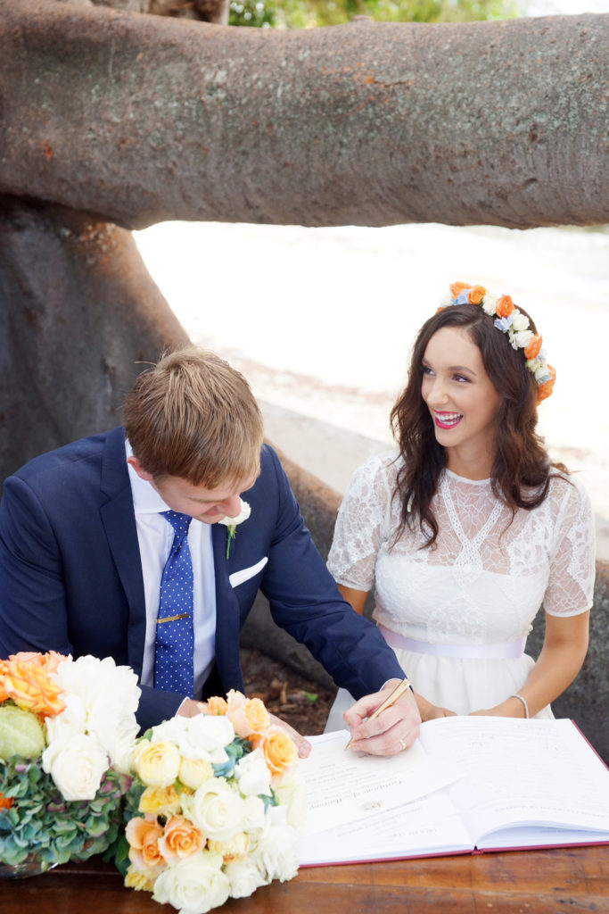 Anneliese & David wanted a fun, colourful, beach side event to celebrate their wedding day and that is exactly what they achieved. With the assistance of close family the styling on the day was unique and certainly captured the happiness of the couple to a tee.